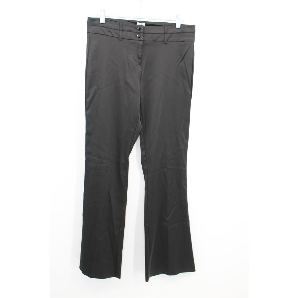VTG Cache Satin Flare Pants Low Rise Black Size 6 NEW